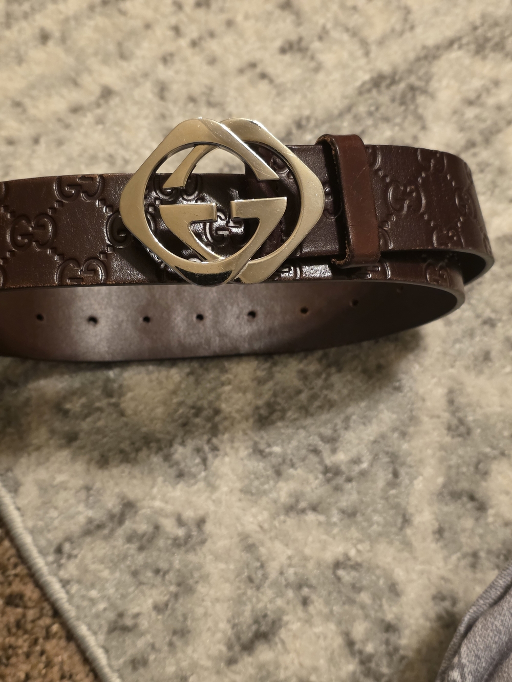Gucci Guccissima embossed leather belt/ Never Worn/ Unisex